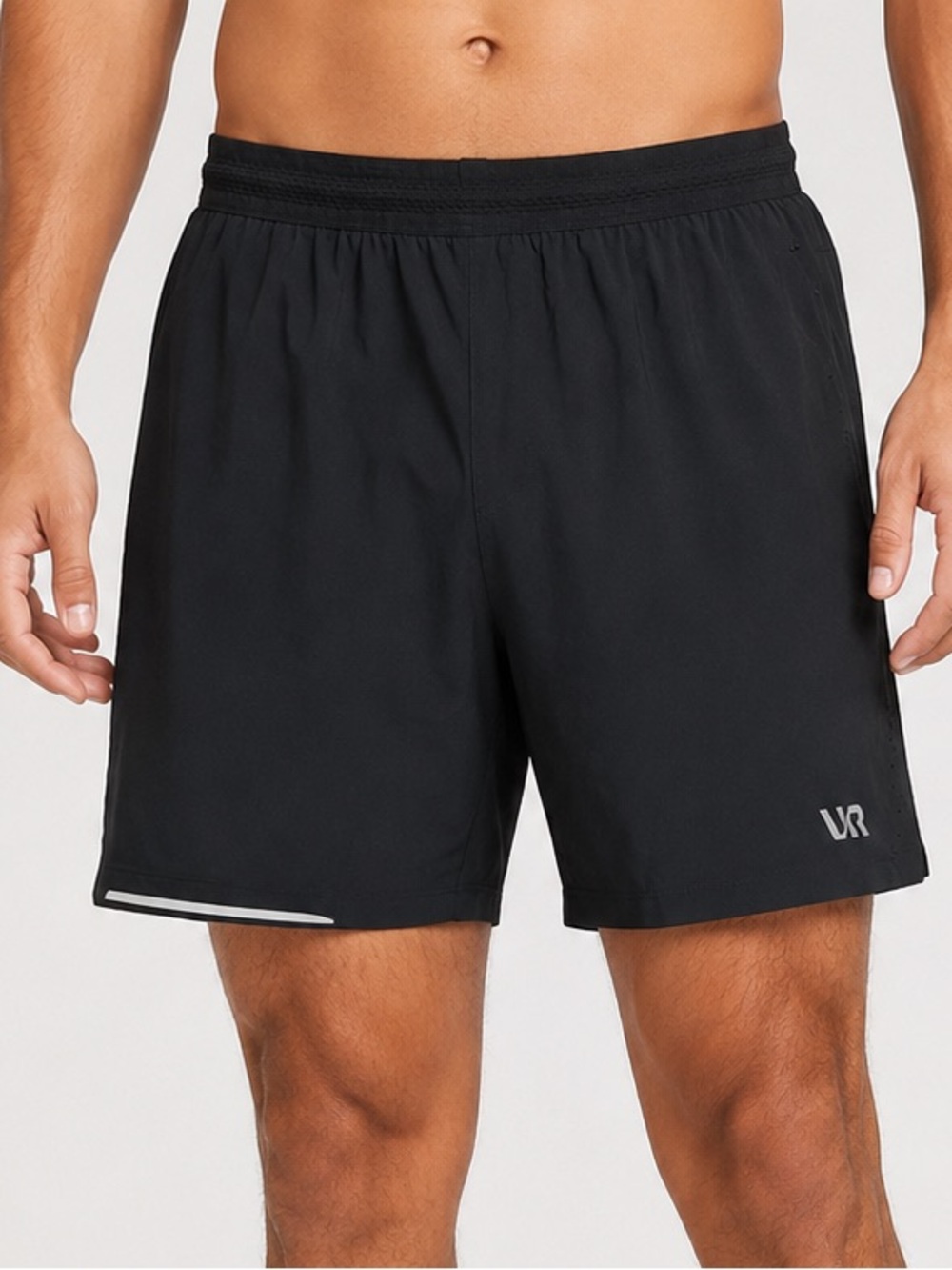 VRST Men’s Relaxed Fit 7” Velocity Running‎ Shorts Black Medium liner pockets